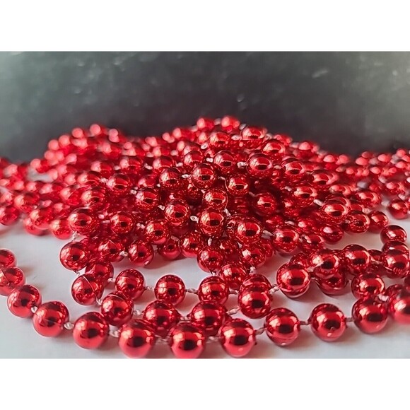 Christmas Tree Beaded Garland Red Vintage - Picture 2 of 10